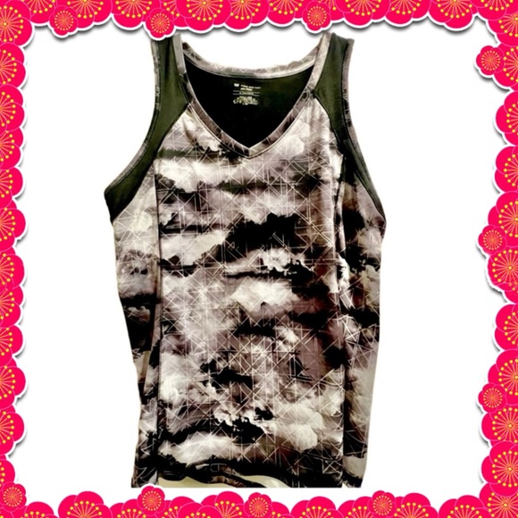 tek gear Tops - Tek Gear black dry tek gray white black active workout tank top - large